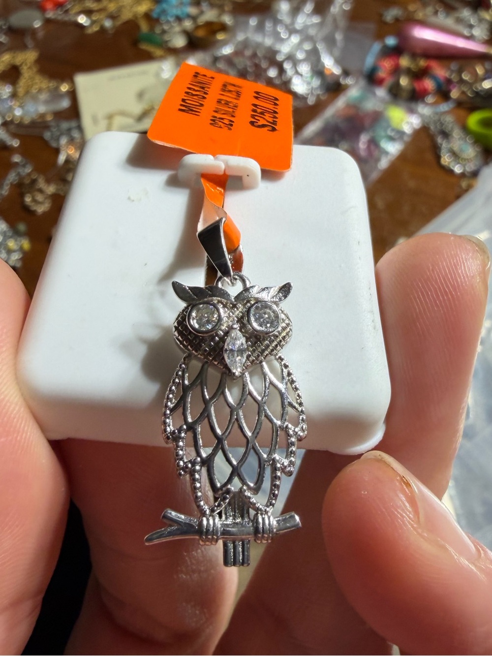 Silver Owl Pendant Necklace - Elegant Women's Jewelry